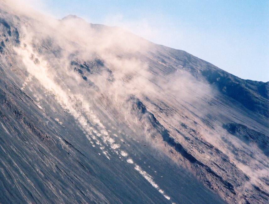 Sciara del Fuoco sul versante settentrionale di Stromboli